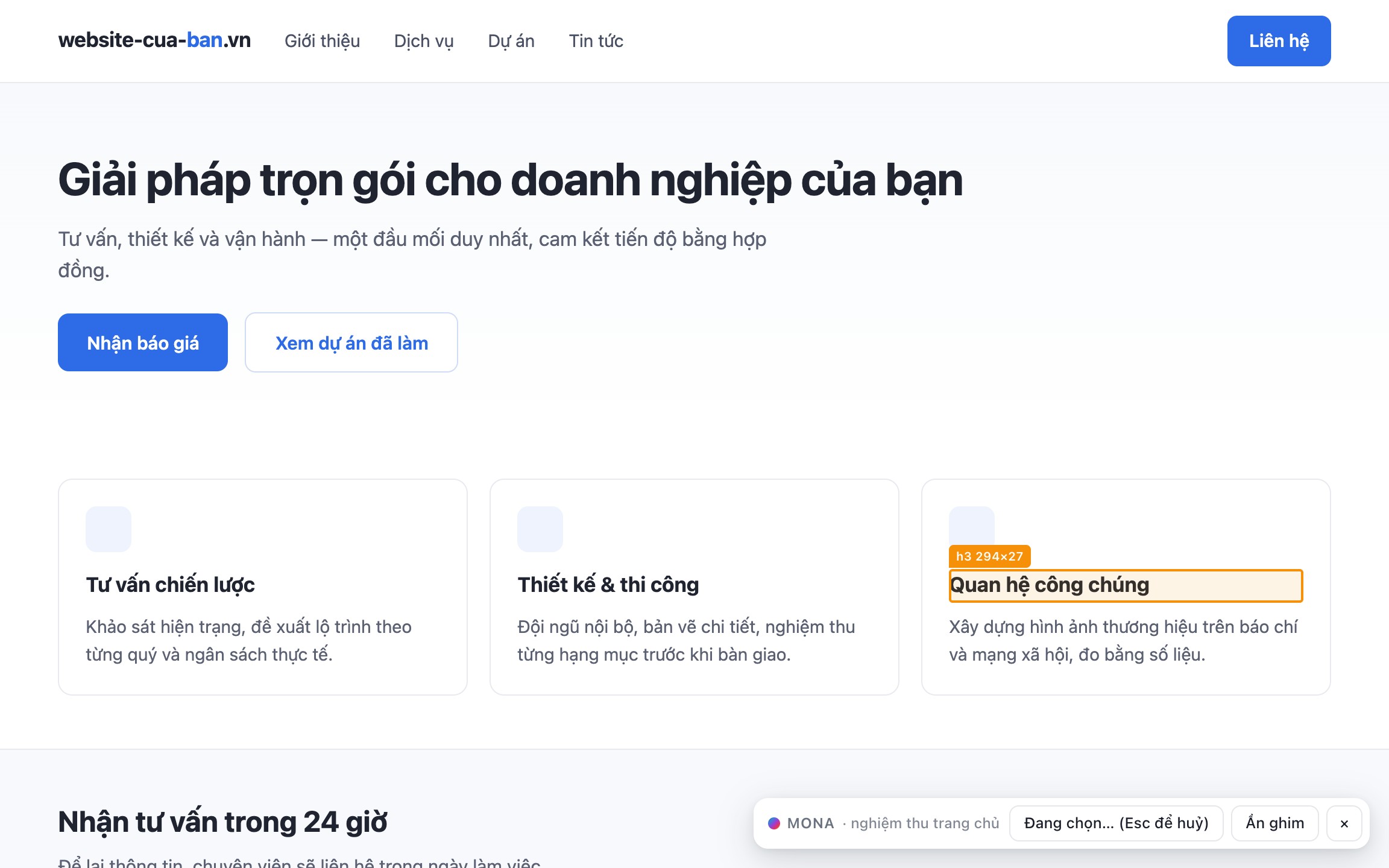 Chọn đúng chỗ cần sửa