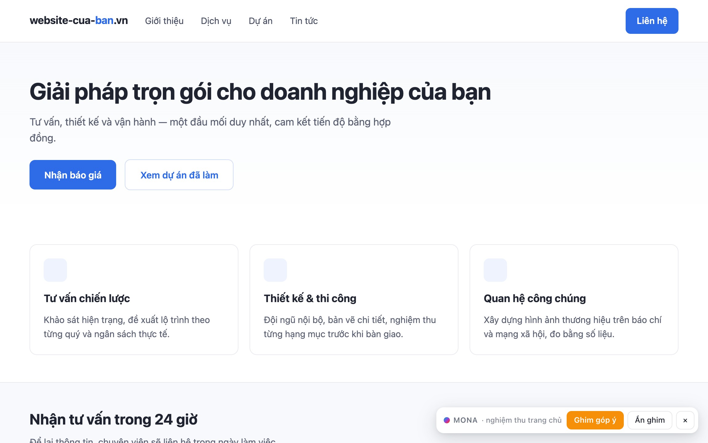 Bấm "Ghim góp ý"
