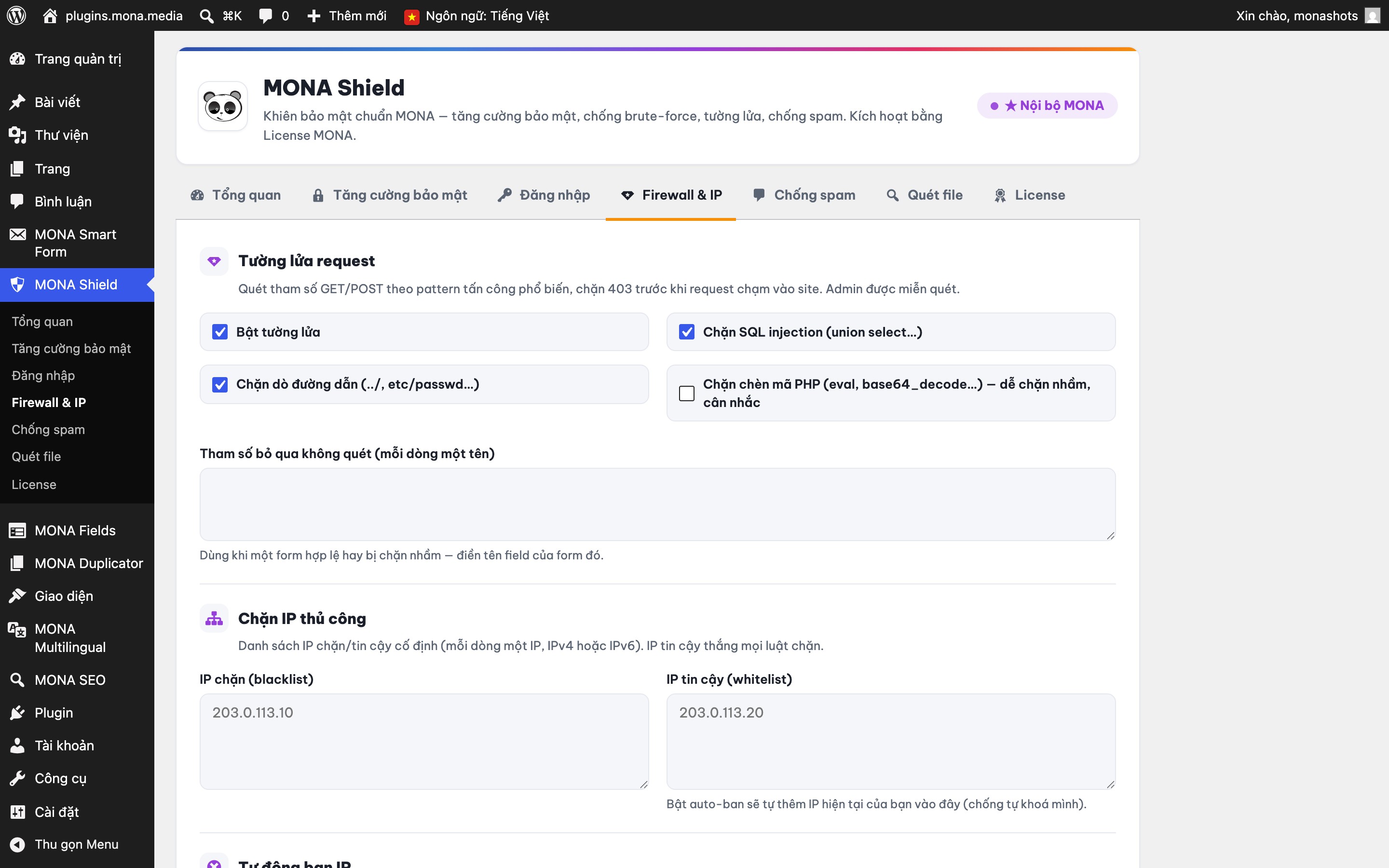 Firewall & danh sách IP